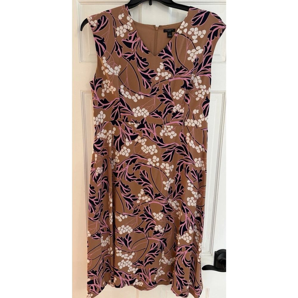 Ann Taylor Women’s Sz 14 Petite Sheath Floral Midi Dress